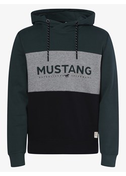 Mustang Męska bluza z kapturem Mężczyźni Bawełna czarny nadruk ze sklepu vangraaf w kategorii Bluzy męskie - zdjęcie 134382730