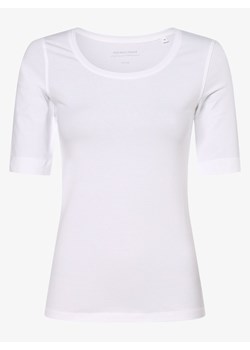 Opus T-shirt damski Kobiety Bawełna biały jednolity ze sklepu vangraaf w kategorii Bluzki damskie - zdjęcie 134382731