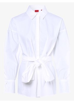 HUGO - Bluzka damska – Eilisha, biały ze sklepu vangraaf w kategorii Koszule damskie - zdjęcie 134382823