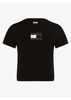 Tommy Jeans T-shirt damski Kobiety Bawełna czarny nadruk ze sklepu vangraaf w kategorii Bluzki damskie - zdjęcie 134383284