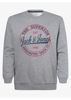 Jack & Jones - Męska bluza nierozpinana – JJBrat – duże rozmiary, szary ze sklepu vangraaf w kategorii Bluzy męskie - zdjęcie 134383423