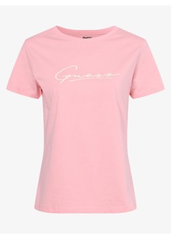 GUESS - T-shirt damski, różowy ze sklepu vangraaf w kategorii Bluzki damskie - zdjęcie 134383481