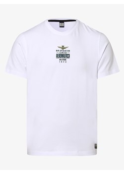 T-shirt męski Aeronautica Militare biały bawełniany z krótkimi rękawami 