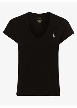 Polo Ralph Lauren T-shirt damski Kobiety Bawełna czarny jednolity ze sklepu vangraaf w kategorii Bluzki damskie - zdjęcie 134384494