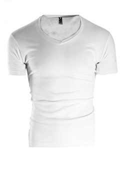 Męska koszulka rolly v-neck  biała ze sklepu Risardi w kategorii T-shirty męskie - zdjęcie 134612721