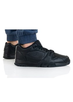 Buty sportowe męskie Nike sznurowane skórzane czarne jesienne 
