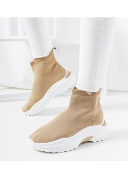 Brązowe wysokie sneakersy Melissa ze sklepu gemre w kategorii Buty sportowe damskie - zdjęcie 134819181