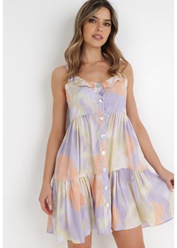 Fioletowa Sukienka Evomela ze sklepu Born2be Odzież w kategorii Sukienki - zdjęcie 134944612