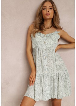 Jasnozielona Sukienka Megista ze sklepu Renee odzież w kategorii Sukienki - zdjęcie 134944824