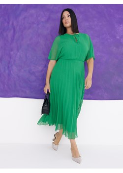 Reserved - Plisowana sukienka - Zielony