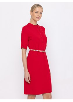 Czerwona dzianinowa sukienka Deni Cler Milano ze sklepu Eye For Fashion w kategorii Sukienki - zdjęcie 134949494