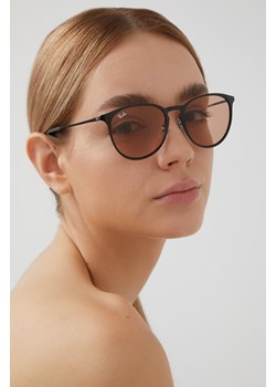 Ray-Ban okulary przeciwsłoneczne ERIKA METAL damskie kolor czarny 0RB3539 ze sklepu ANSWEAR.com w kategorii Okulary przeciwsłoneczne damskie - zdjęcie 134981672