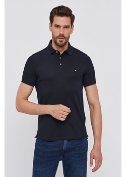 Tommy Hilfiger polo męski kolor granatowy gładki MW0MW17771 ze sklepu ANSWEAR.com w kategorii T-shirty męskie - zdjęcie 134992843