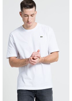 Lacoste t-shirt męski kolor biały gładki ze sklepu ANSWEAR.com w kategorii T-shirty męskie - zdjęcie 134996073