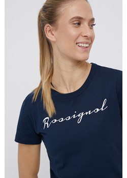 Rossignol T-shirt bawełniany kolor granatowy ze sklepu ANSWEAR.com w kategorii Bluzki damskie - zdjęcie 135027324
