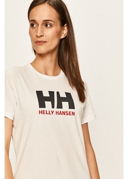 Helly Hansen T-shirt bawełniany kolor biały 34112-001 ze sklepu ANSWEAR.com w kategorii Bluzki damskie - zdjęcie 135036542