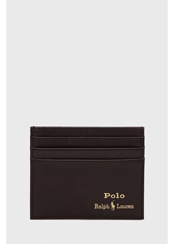 Polo Ralph Lauren etui na karty skórzane 405803867001 męski kolor brązowy ze sklepu ANSWEAR.com w kategorii Portfele męskie - zdjęcie 135044140