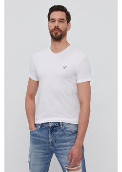 Guess T-shirt (2-pack) męski kolor biały gładki ze sklepu ANSWEAR.com w kategorii T-shirty męskie - zdjęcie 135047082