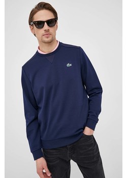 Lacoste bluza SH9604 męska kolor granatowy gładka ze sklepu ANSWEAR.com w kategorii Bluzy męskie - zdjęcie 135052811