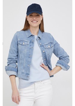 Tommy Hilfiger kurtka jeansowa damska przejściowa ze sklepu ANSWEAR.com w kategorii Kurtki damskie - zdjęcie 135055481