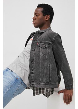 Levi&apos;s kurtka jeansowa męska kolor szary przejściowa ze sklepu ANSWEAR.com w kategorii Kurtki męskie - zdjęcie 135058473