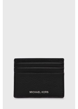 Michael Kors etui na karty skórzane 39S0LHDD2L męski kolor czarny ze sklepu ANSWEAR.com w kategorii Portfele męskie - zdjęcie 135074622
