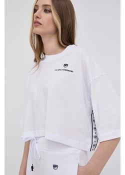 Chiara Ferragni t-shirt bawełniany kolor biały ze sklepu ANSWEAR.com w kategorii Bluzki damskie - zdjęcie 135086552