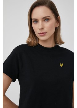 Lyle &amp; Scott t-shirt bawełniany kolor czarny ze sklepu ANSWEAR.com w kategorii Bluzki damskie - zdjęcie 135087984