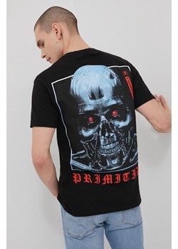 Primitive t-shirt bawełniany x Terminator kolor czarny z nadrukiem ze sklepu ANSWEAR.com w kategorii T-shirty męskie - zdjęcie 135098490