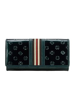 Damski portfel z lakierowanej skóry z monogramem i tasiemką ze sklepu WITTCHEN w kategorii Portfele damskie - zdjęcie 135119640