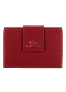 Damski portfel ze skóry z elegancką napą wiśniowy ze sklepu WITTCHEN w kategorii Portfele damskie - zdjęcie 135128114