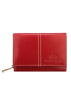 Skórzana portmonetka damska czerwona ze sklepu WITTCHEN w kategorii Portfele damskie - zdjęcie 135128130