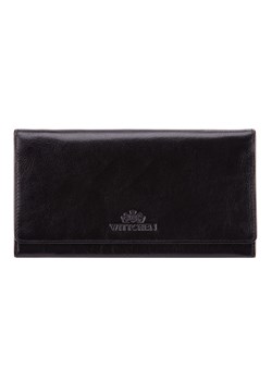 Damski portfel skórzany z kieszenią na suwak czarny ze sklepu WITTCHEN w kategorii Portfele damskie - zdjęcie 135128984