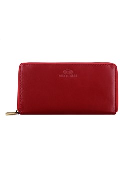 Damski duży portfel ze skóry naturalnej mieszczący dowód rejestracyjny czerwony ze sklepu WITTCHEN w kategorii Portfele damskie - zdjęcie 135130752