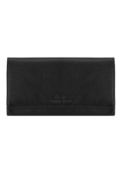 Damski portfel skórzany o prostym kroju czarny ze sklepu WITTCHEN w kategorii Portfele damskie - zdjęcie 135130832