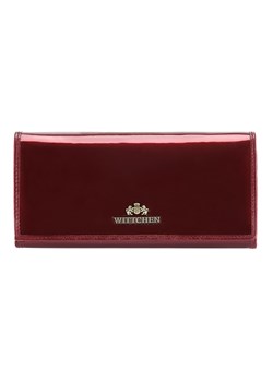 Damski portfel ze skóry lakierowany poziomy bordowy ze sklepu WITTCHEN w kategorii Portfele damskie - zdjęcie 135131042