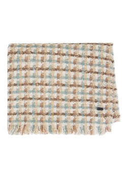 Damski szal z tkaniny pętelkowej w kratę ze sklepu WITTCHEN w kategorii Szaliki i chusty damskie - zdjęcie 135132904