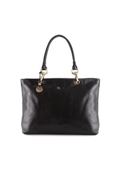 Kuferek damski skórzany vintage matowy czarny ze sklepu WITTCHEN w kategorii Torby Shopper bag - zdjęcie 135135092