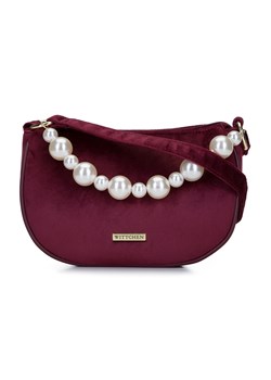 Damska torebka welurowa z perłami ze sklepu WITTCHEN w kategorii Listonoszki - zdjęcie 135138453