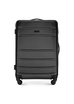 Średnia walizka z ABS-u żłobiona czarna ze sklepu WITTCHEN w kategorii Walizki - zdjęcie 135140584