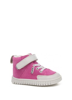 Skórzane sneakersy w kolorze różowo-białym ze sklepu Limango Polska w kategorii Półbuty dziecięce - zdjęcie 135195271
