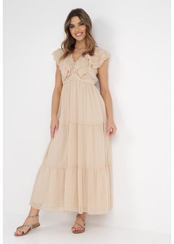Beżowa Sukienka Diomena ze sklepu Born2be Odzież w kategorii Sukienki - zdjęcie 135197983