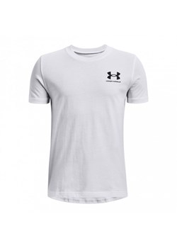 Chłopięcy t-shirt z nadrukiem UA Sportstyle Left Chest SS ze sklepu Sportstylestory.com w kategorii T-shirty chłopięce - zdjęcie 135206344