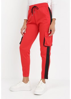 Czerwone Spodnie Eriope ze sklepu Born2be Odzież w kategorii Spodnie damskie - zdjęcie 135233054