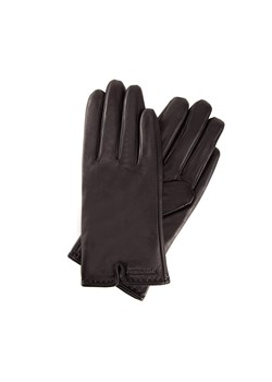 Damskie rękawiczki ze skóry z wycięciem czarne ze sklepu WITTCHEN w kategorii Rękawiczki damskie - zdjęcie 135245544