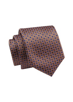 Męski Krawat - 6cm - Angelo di Monti - Drobny Wzór Beżowobrązowy KRADM1904 ze sklepu JegoSzafa.pl w kategorii Krawaty - zdjęcie 135246874