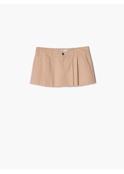 Cropp - Beżowa spódnica mini - beżowy ze sklepu Cropp w kategorii Spódnice - zdjęcie 135418143