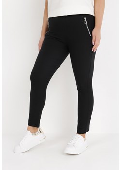 Czarne Spodnie Rhenima ze sklepu Born2be Odzież w kategorii Spodnie damskie - zdjęcie 135438232