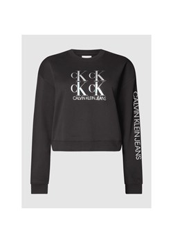 Czarna bluza damska Calvin Klein krótka casual 