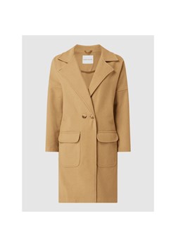 Płaszcz wełniany z kołnierzem z połami model ‘Layne’ ze sklepu Peek&Cloppenburg  w kategorii Płaszcze damskie - zdjęcie 135455454